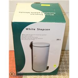 20L WHITE STEPCAN