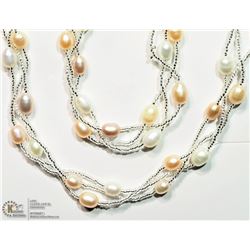 2) FRESHWATER PEARL NECKLACE & BRACELET SET