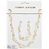 Image 2 : 2) FRESHWATER PEARL NECKLACE & BRACELET SET