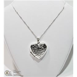 3) STERLING SILVER NECKLACE W/ LOCKET PENDANT