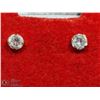 Image 2 : 16) 14K GOLD CUBIC ZIRCONIA STUD EARRINGS