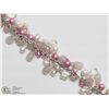 Image 4 : 17) STERLING SILVER FRESHWATER PEARL BRACELET