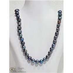 28) ST. SILVER FRESHWATER PEACOCK PEARL NECKLACE