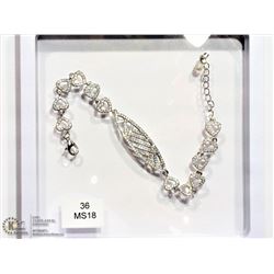 36) STERLING SILVER CUBIC ZIRCONIA BRACELET