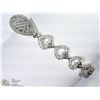 Image 4 : 36) STERLING SILVER CUBIC ZIRCONIA BRACELET