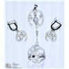 Image 1 : 41) STERLING SILVER CUBIC ZIRCONIA 4PC SET