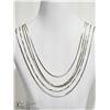 Image 1 : 45) LOT OF 5 STERLING SILVER BOX CHAINS