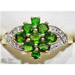 48) STERLING SILVER CHROME DIOPSIDE RING