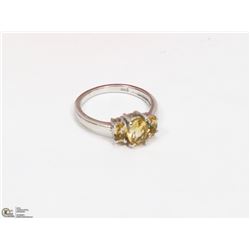 50) STERLING SILVER CITRINE RING