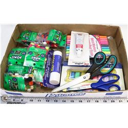 CRAFT SUPPLIES & KITS - FABRIC MARKERS, CHALK, GLUE