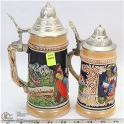 LOT OF 2 BEER STEINS