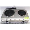 Image 1 : RIVAL STAINLESS STEEL DOUBLE BURNER HOT PLATE