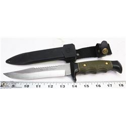 RUKO MUELA SAW BACK SURVIVAL KNIFE.