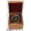 Image 1 : SHIP COMPASS IN WOOD BOX.