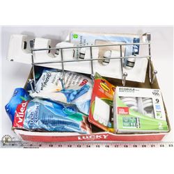 HOUSEHOLD FLAT - LIGHT BULBS, TOOL RACK, OVER THE