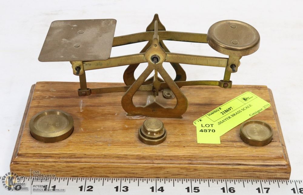GOLD ASSAYER BRASS SCALE