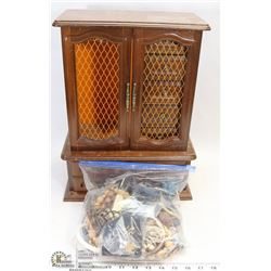 ESTATE JEWELRY BOX WITH JEWELRY