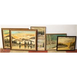 LOT OF 6 PAINTINGS FROM ALVIN CONSTANT WONDERING
