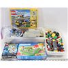 Image 1 : FLAT WITH 2 TOTES WITH ASSORTMENT OF LEGO