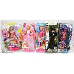 FLAT WITH 3 SEALED BARBIES & MONSTER HIGH