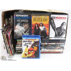 BOX OF OVER 60 DVDS.