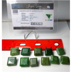 8 - LOT OF 154.2 CT BRAZIL EMERALDS
