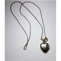 15 - STERLING SILVER ETCHED HEART
