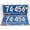 Image 1 : MATCHING SET OF 1951 ALBERTA LICENSE PLATES