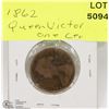 Image 1 : 1862 QUEEN VICTORIA ONE CENT