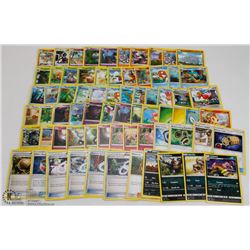 LOT OF 70 POKÉMON CARDS WITH 4 HOLO'S.