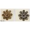 Image 1 : PAIR OF RHINESTONE BROOCHES
