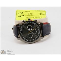 NEW MENS LARGE FACE WATCH WITH STAINLESS BACK
