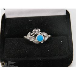 TURQUOISE RING STAMPED 925 SILVER