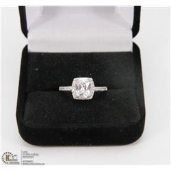SOLITAIRE SILVER RHINESTONE RING