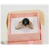 Image 1 : BLACK STONE RING 925 SILVER