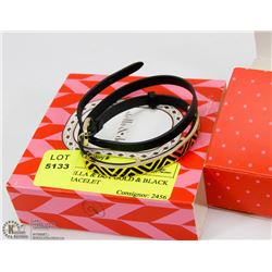 NEW STELLA & DOT GOLD & BLACK WRAP BRACELET