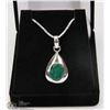 Image 1 : #46-NATURAL GREEN EMERALD PENDANT