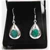 Image 1 : #47-NATURAL GREEN EMERALD EARRING