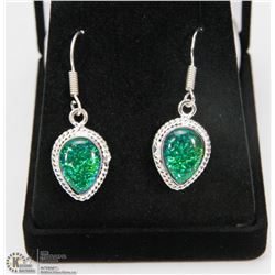 #51-AUSTRALIAN FIRE OPAL GEMSTONE EARRINGS