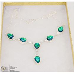 #50-AUSTRALIAN FIRE OPAL GEMSTONE NECKLACE