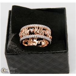 LUCKY ELEPHANTS 3D BAND WITH CRYSTAL ACCENTS