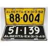 Image 1 : 1948 AND 1952 ALBERTA LICENSE PLATES