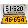 Image 1 : 1944 AND 1949 ALBERTA LICENSE PLATES