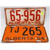 Image 1 : 1934 AND 1954 ALBERTA LICENSE PLATES