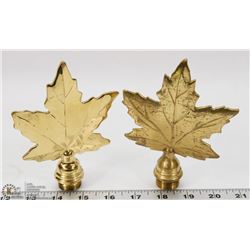 LOT OF 2 MAPLE LEAF FLAG POLE TOPPERS.
