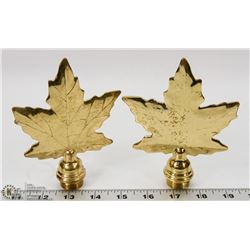 LOT OF 2 MAPLE LEAF FLAG POLE TOPPERS.
