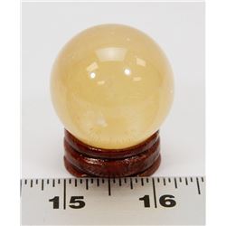 #30-CITRINE POLISH SPHERE BALL 34.4MM