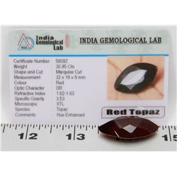 #12-RED TOPAZ LOOSE GEMSTONE 30.85CT