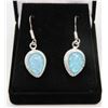 #45-AUSTRALIAN TRIPLE OPAL GEMSTONE EARRINGS