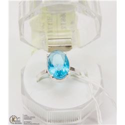 #43-LONDON BLUE TOPAZ GEMSTONE RING